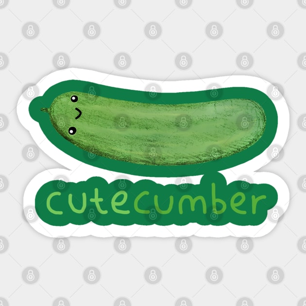 Cutecumber Sticker by Sophie Corrigan